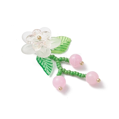 Glass Beaded Pendants PALLOY-MZ01156-01-1