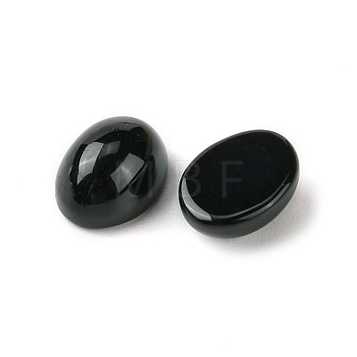 Synthetic Black Stone Cabochons G-A094-01B-38-1