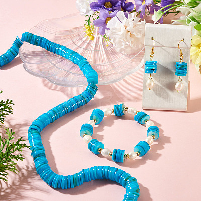 1 Strand Natural Freshwater Shell Beads Strands SHEL-TA0001-35D-1