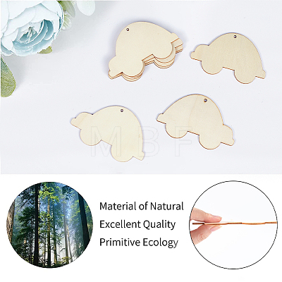 Vehicle Theme Unfinished Blank Wooden Pendants Set for Painting Arts WOOD-WH0124-26L-1