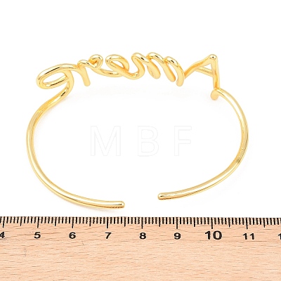 Amour Brass Open Cuff Bangles BJEW-F528-03G-1