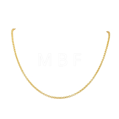 3MM 304 Stainless Steel Rolo Chain Necklaces NJEW-JN05622-02-1