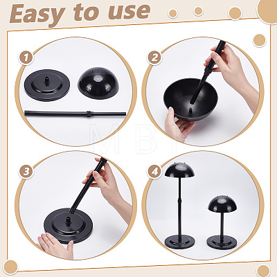 8Pcs Plastic Wig Display Stands ODIS-UN0001-27A-1