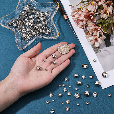 150Pcs 5 Styles Flat Round Brass Four Claw Nail KK-CL0001-03P-1
