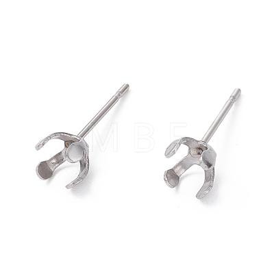 Tarnish Resistant 304 Stainless Steel Stud Earring Findings STAS-L219-03A-P-1