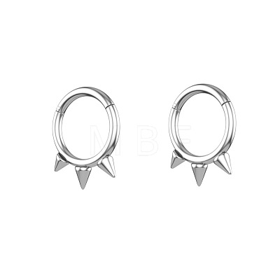 316L Surgical Stainless Steel 3 Spike Cartilage Earrings WG02E4B-01-1