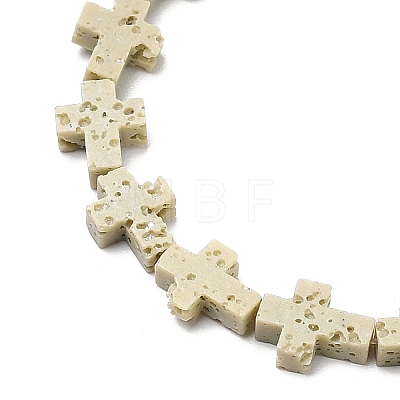 Synthetic Lava Rock Beads Strands G-B087-01A-05-1