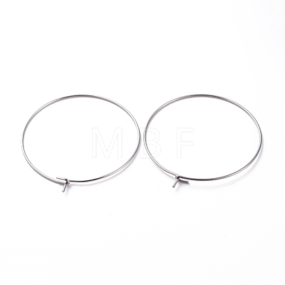 316 Surgical Stainless Steel Hoop Earring Findings STAS-J025-01E-P-1