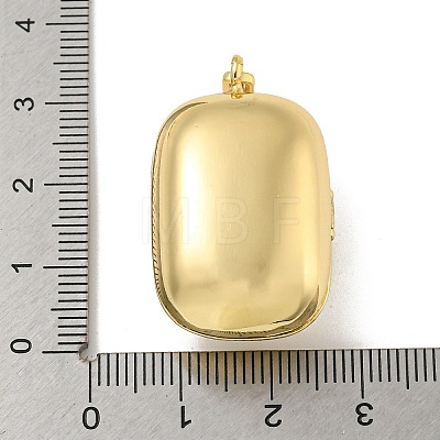 Brass Cubic Zirconia Locket Pendants KK-N254-93G-G-1