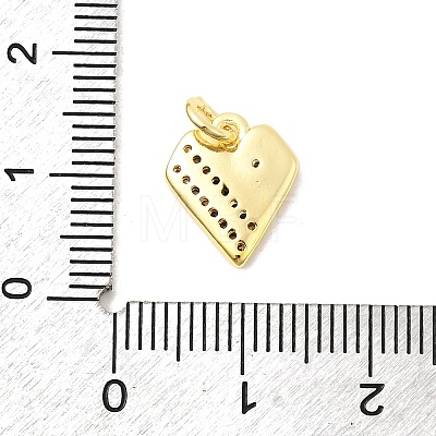 Brass Micro Pave Cubic Zirconia Charms KK-C139-25B-G-1