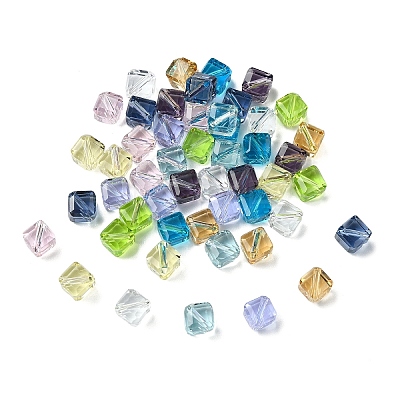 50Pcs 10 Colors Glass K9 Glass GLAA-YW0005-54-1