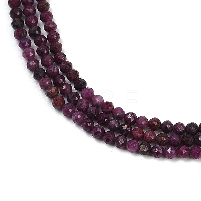 Natural Ruby Beads Strands G-C181-B06-01-1