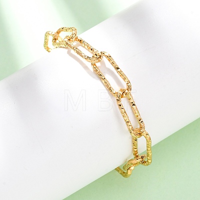 304 Stainless Steel Paperclip Chain Bracelets for Women Men LS-BJEW-A048-01G-1