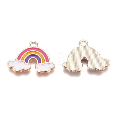 Alloy Enamel Pendants ENAM-O035-14G-B-1