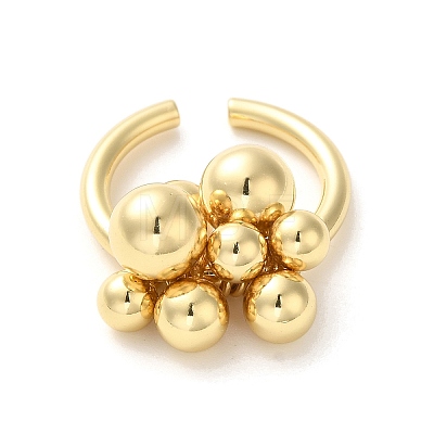 Brass Open Cuff Rings for Women RJEW-M169-02G-1