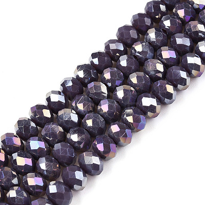 Electroplate Glass Beads Strands LS-EGLA-A044-P6mm-B11-1