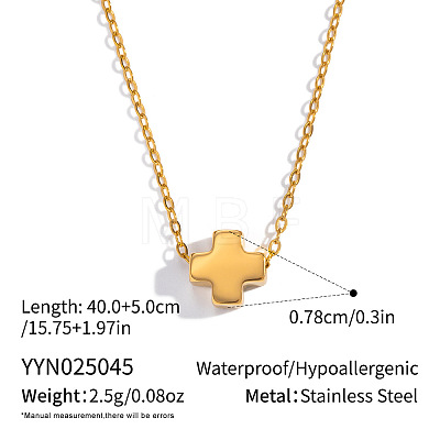 Minimalist 304 Stainless Steel Pendant Cable Chain Necklaces for Women BI0431-2-1