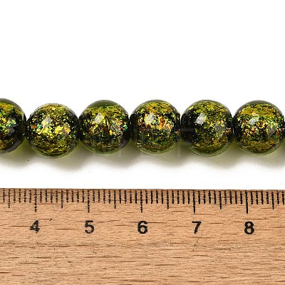 Handmade Dichroic Foil Glass Beads Strands DICH-U001-05B-1