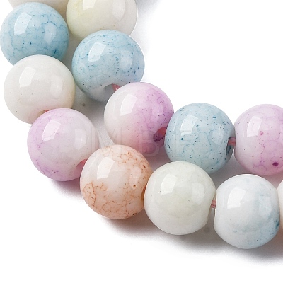 Ombre Effect Dyed Glass Beads Strands GLAA-T031-01O-06-1