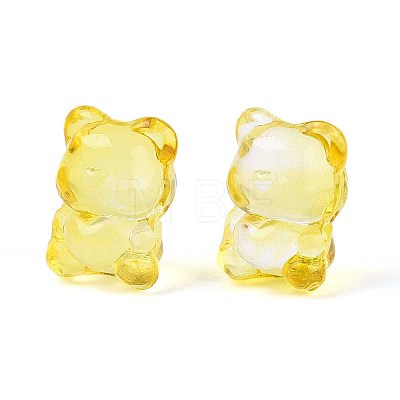 Baking Paint Transparent Glass Beads DGLA-N018-02J-1