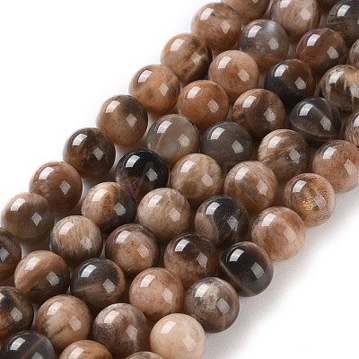 Natural Black Sunstone Beads Strands G-U009-A01-03-1