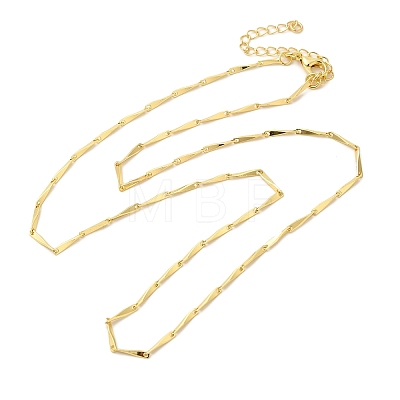 Brass Twist Link Chain Necklaces NJEW-B119-10G-1