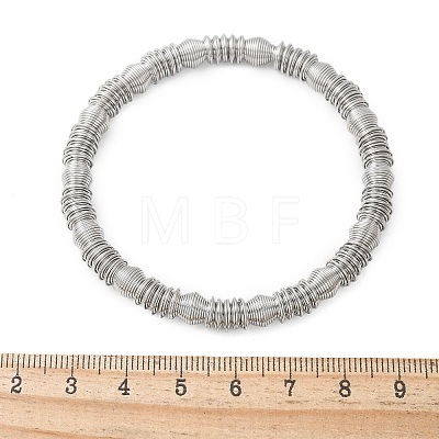 304 Stainless Steel Stretch Bangles for Women BJEW-P315-02B-P-1