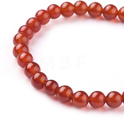 Natural Carnelian(Dyed) Beads Stretch Bracelets BJEW-F380-01-A10-1