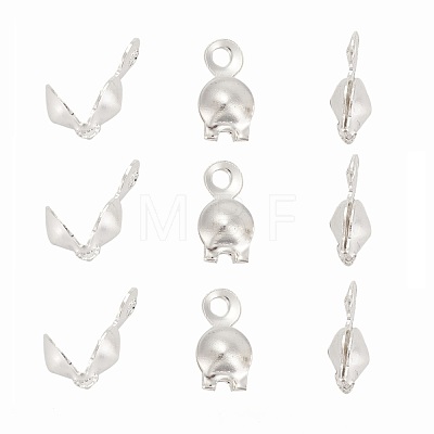 150pcs Silver Color Plated Iron Bead Tips X-E037Y-S-1