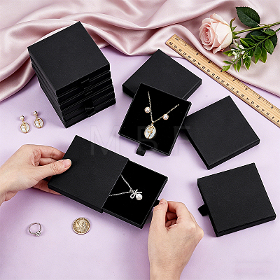 32Pcs Cardboard Jewelry Set Packing Drawer Boxes CON-TW0001-07B-1