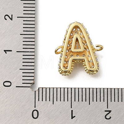 Brass Micro Pave Cubic Zirconia Letter Links KK-I717-04A-1