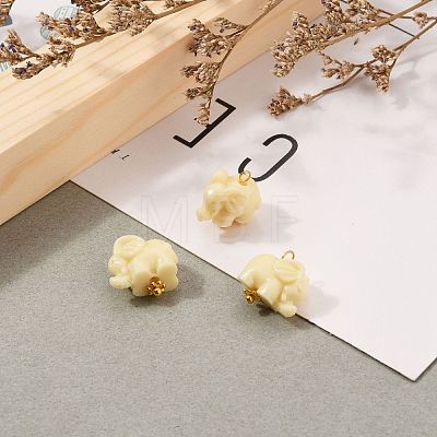 Dyed Synthetic Coral Pendants PALLOY-JF00558-02-1