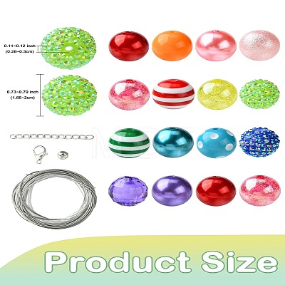 Round Opaque Acrylic Beads Kit OACR-CJC0002-05A-1