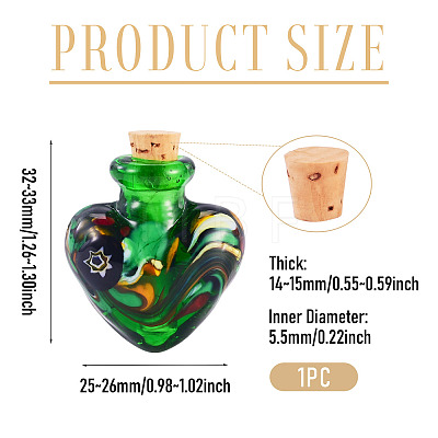 Handmade Lampwork Perfume Bottle Pendants LAMP-TADJ0001-06B-1