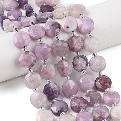 Natural Lilac Jade/Lepidolite Beads Strands G-N342-76A-1