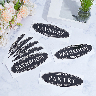 3Pcs 3 Styles PVC Self-adhesive Sign Label Paper DIY-CP0013-69-1