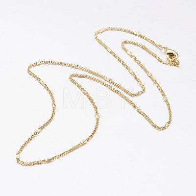 Brass Chain Necklaces MAK-L009-12G-1