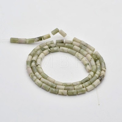 Column Natural Peace Jade Beads Strands G-N0153-65-1