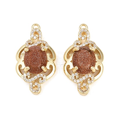 Brass Micro Pave Clear Cubic Zirconia Pendants KK-H257-08C-G01-1