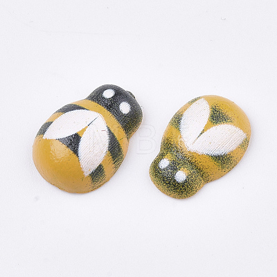 Spray Painted Wooden Cabochons WOOD-Q033-04A-1