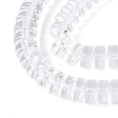 Transparent Glass Beads Strands GLAA-N028-4x8mm-01-1