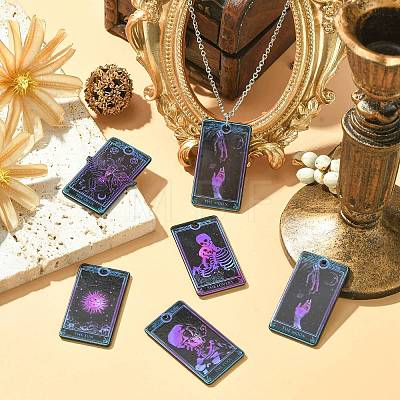 20Pcs 5 Styles Halloween Opaque Acrylic Pendants OACR-CJ0001-41-1