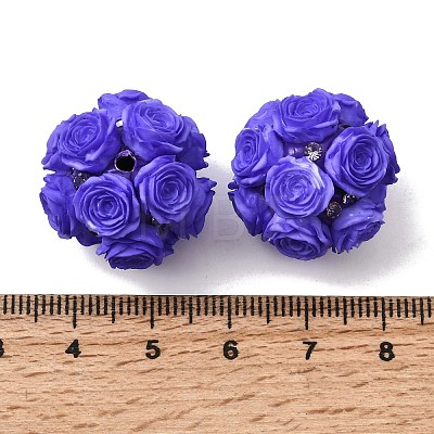 Opaque Acrylic & Rhinestone & Resin Beads OACR-D039-06-1