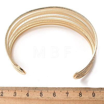 Electrophoresis Iron Cuff Bangles for Women BJEW-M057-05G-1