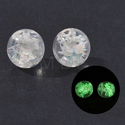 Luminous Transparent Resin Beads RESI-F073-03A-1