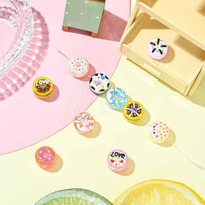 10Pcs 10 Colors Glass Enamel Beads LAMP-CJ0002-48-1