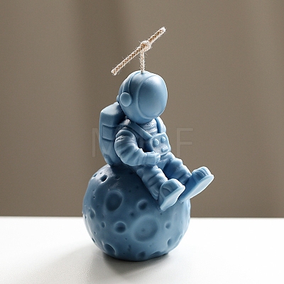 3D Spaceman on the Moon DIY Candle Food Grade Silicone Molds PW-WG51840-01-1