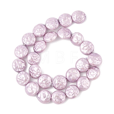 Electroplated Shell Pearl Beads Strands BSHE-Z007-02C-1