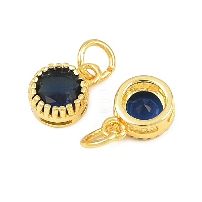 Brass Pave Cubic Zirconia Charms CU-CBA3D67-02G-02-1