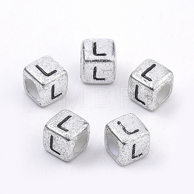 Plated Acrylic Beads X1-PB43C9308-L-1